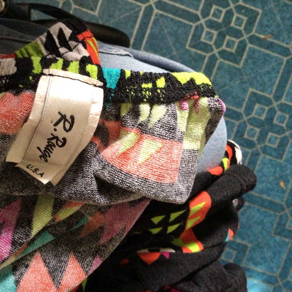 Preowned R. Rouge Black Native Print Dress M - Picture 5 of 5